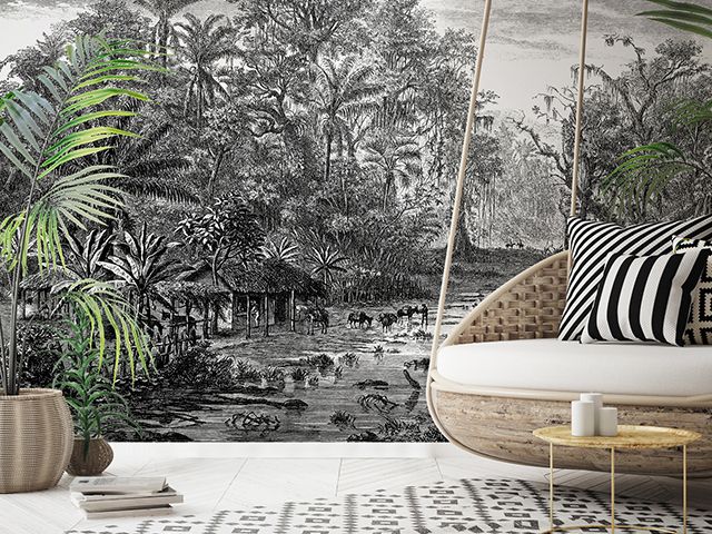 丛林墙壁覆盖- 5种方法为你的室内装饰添加惊叹因素-灵感- goodhomesmagazine.com