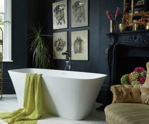 海军蓝传统浴室- 6个技巧，造型传统风格的浴室-浴室- goodhomesmagazine.com