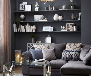 灰色沙发灰色起居室 - 免费更新您的起居室的7种方式 - 客厅 -  Goodhomesmagazine.com