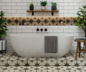 大都市星瓷砖 - 如何创造乡村浴室 - 浴室 -  GoodhomesMagazine.com