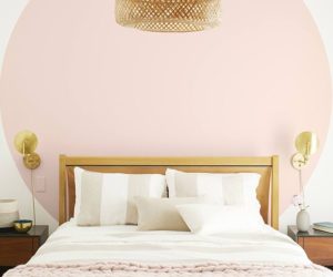粉色和金色的卧室方案- 6个创意卧室油漆想法-卧室- goodhomesmagazine.com