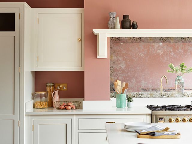 厨房漆在farrow & ball生儿育女室粉红色